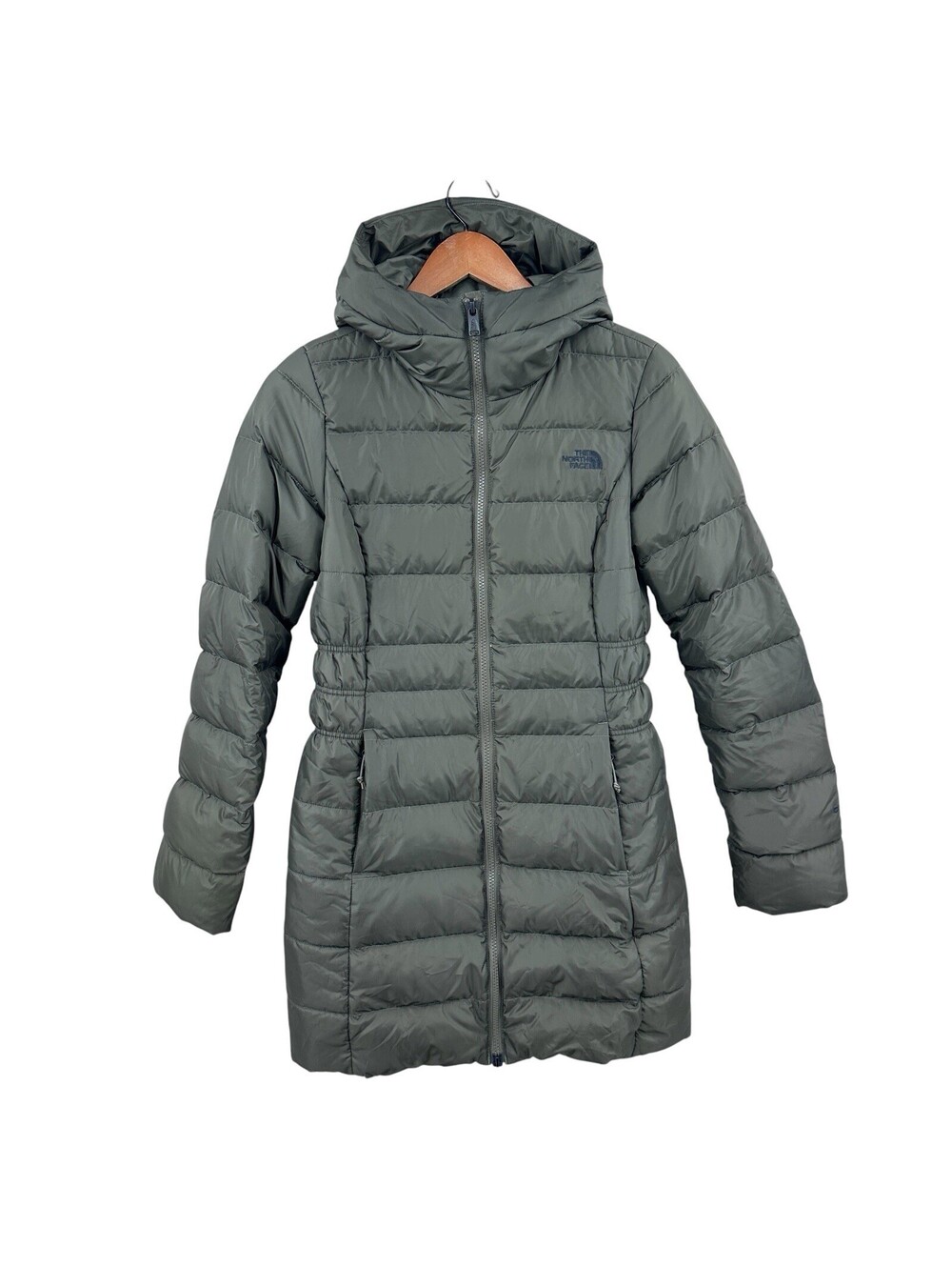 THE NORTH FACE Gotham Parka II 550 Goose Down Coat Green Womens XS Jacket X822